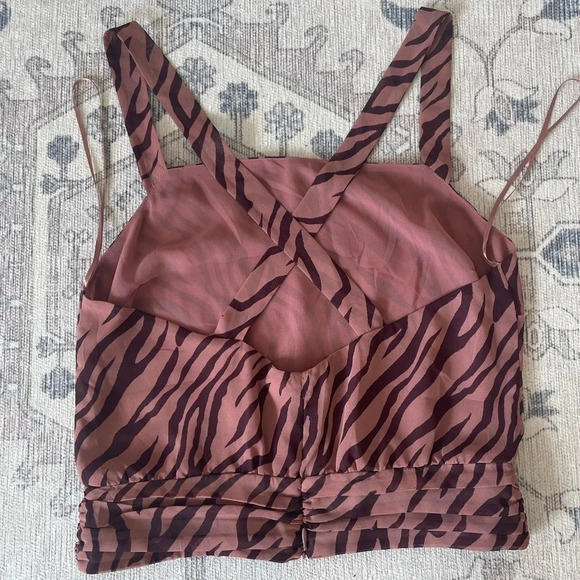 ASTR The Label Zebra Animal Print Tank Top Blouse Size S - Picture 6 of 7